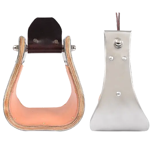 Martin Saddlery Stainless Steel Bound 4" Wood Stirrups 1
