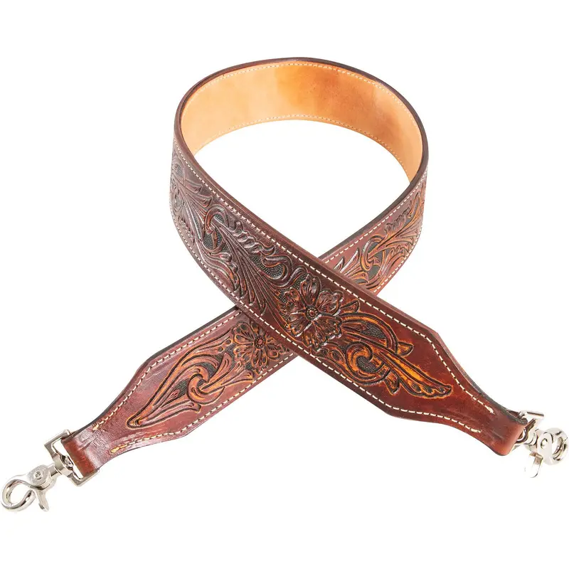 Martin Saddlery Weathered Antique Floral Tooled Rope Can Strap 1