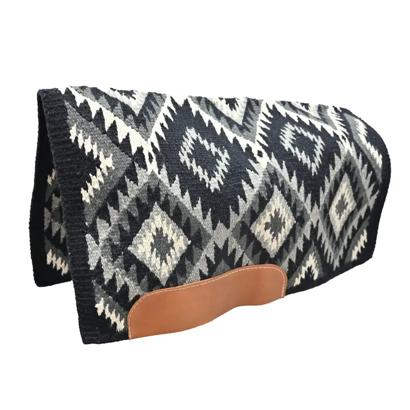 Mayatex Inc. 40"X34" Cactus Flower Show Saddle Blanket- Black/Grey 1