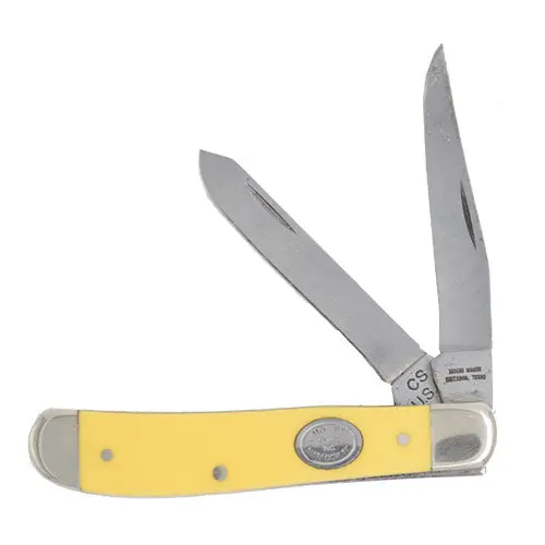Moore Maker 3 1/2" Yellow Trapper Knife 1