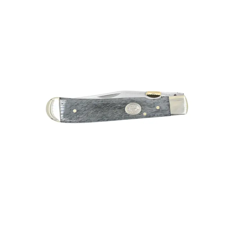 Moore Maker 4 1/8" Gray Bone Trapper Knife W/ Easy Open 2