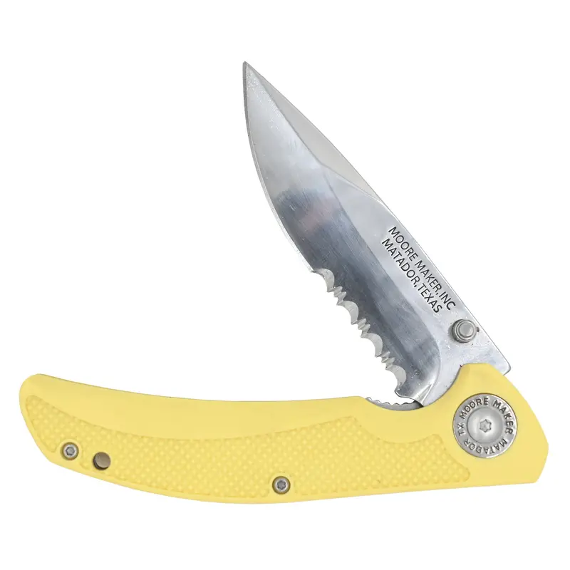 Moore Maker Serrated Lockback Clip Knife 4 1/2" 1
