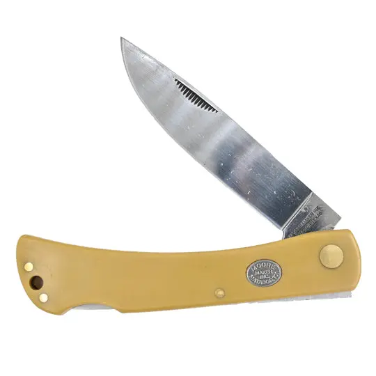 Moore Maker Trail Dust Locking Sodbuster Knife With Scabbard - 4-1/2" 1