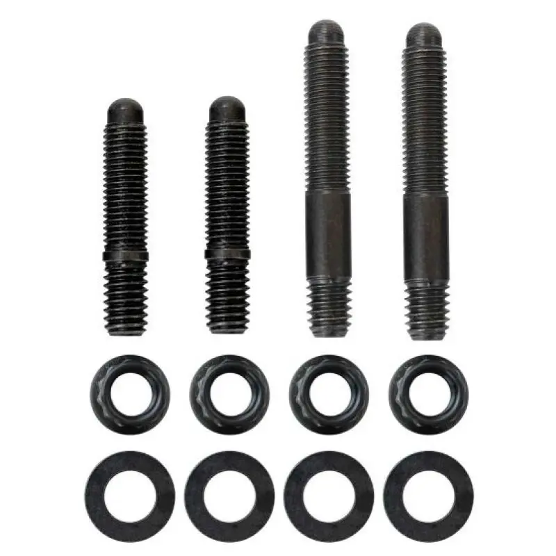 Moroso 2Pc 5/16In-24 X 1.625In & 2 Pc 5/16In-24 X 2.0In Long 12-Point Nuts Carb Stud Kit W/Bracket 1