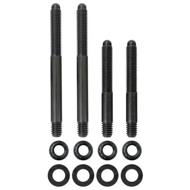 Moroso 2Pc 5/16In-24 X 2.5In & 2 Pc 5/16In-24 X 3.5In Long 12-Point Nuts Carb Stud Kit W/Bracket 1