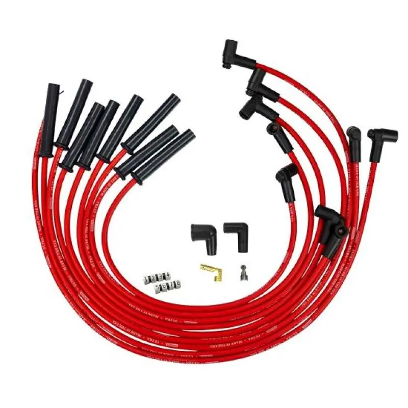 Moroso Gm Bbc 366-454 Hei-Style W/O Coil In Cap Ultra 350 8Mm Multi-Angle Spark Plug Wire Set - Red 1