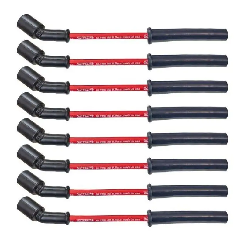 Moroso Gm Genv Lt1/Lt4 5.3L/6.2L/6.6L Ultra 40 8.5Mm Multi-Angle Boot Spark Plug Wire Set - Red 1