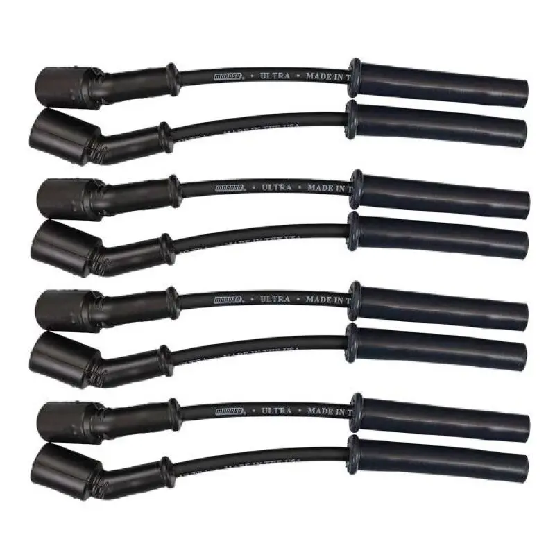 Moroso Gm Ls 5.7L/6.0L/6.2L/7.0L Ultra 350 8Mm Multi-Angle Boot Ignition Spark Plug Wire Set - Black 1