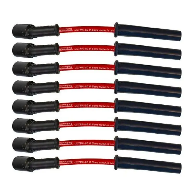 Moroso Gm Ls 5.7L/6.0L/6.2L/7.0L Ultra 40 8.5Mm Multi-Angle Boot Ignition Spark Plug Wire Set - Red 1
