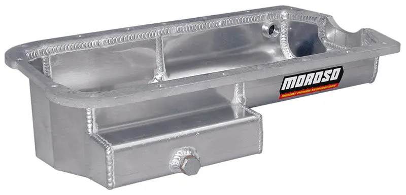 Moroso Honda 2.2/2.3L H Series Prelude Kicked Out Drag Race Baffled 5.5Qt 5-3/8In Aluminum Oil Pan 1