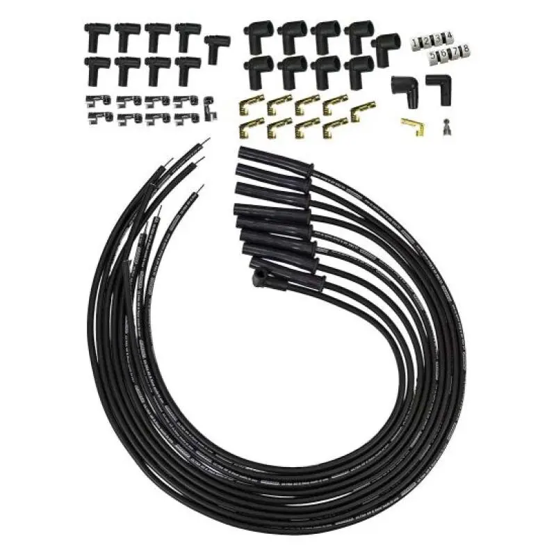 Moroso Universal Hei/Non-Hei Style Caps Ultra 40 8Mm Multi-Angle Boot Spark Plug Wire Set - Black 1