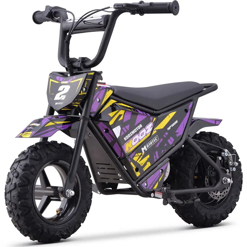 Mototec 24V 250W (Hp120e) Electric Powered Mini Bike Purple 1