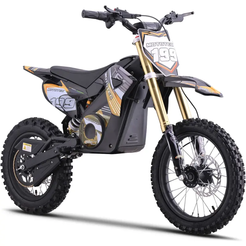 Mototec 48V Pro Electric Dirt Bike 1800W Lithium Orange 1
