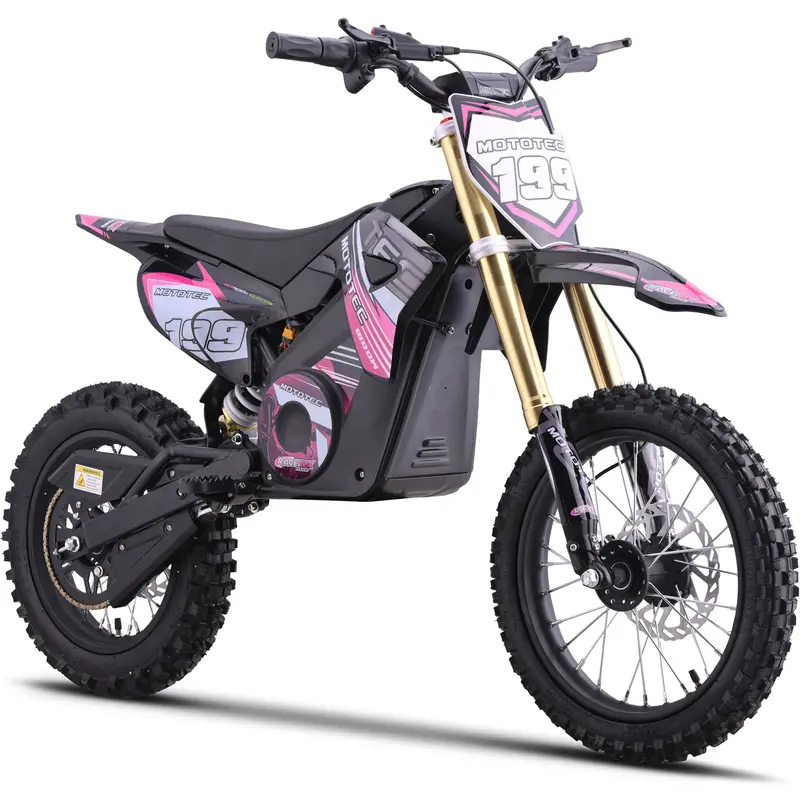 Mototec 48V Pro Electric Dirt Bike 1800W Lithium Pink 1