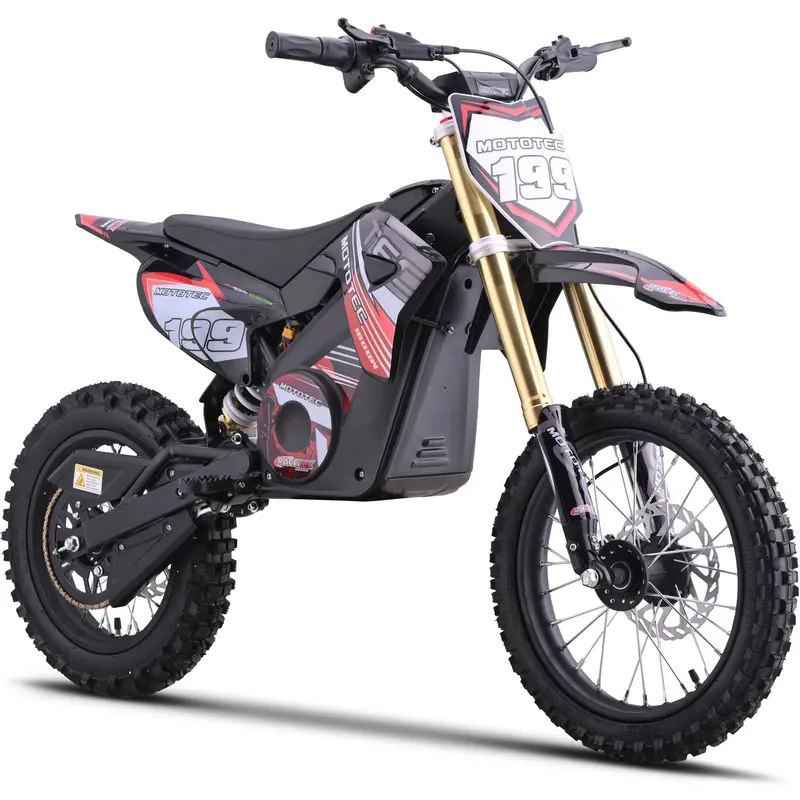 Mototec 48V Pro Electric Dirt Bike 1800W Lithium Red 1