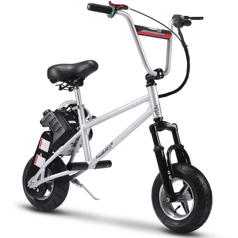 Mototec 49Cc Gas Mini Bike V2 Silver 1