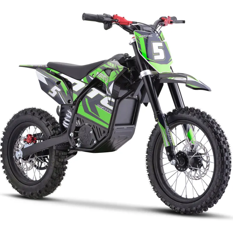 Mototec 60V Pro Electric Dirt Bike 2000W Lithium Green 1