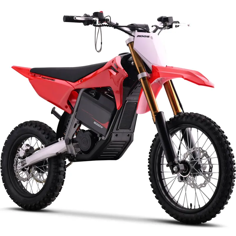 Mototec 72V 8000W Pro Electric Dirt Bike 17/14 Lithium Red 1