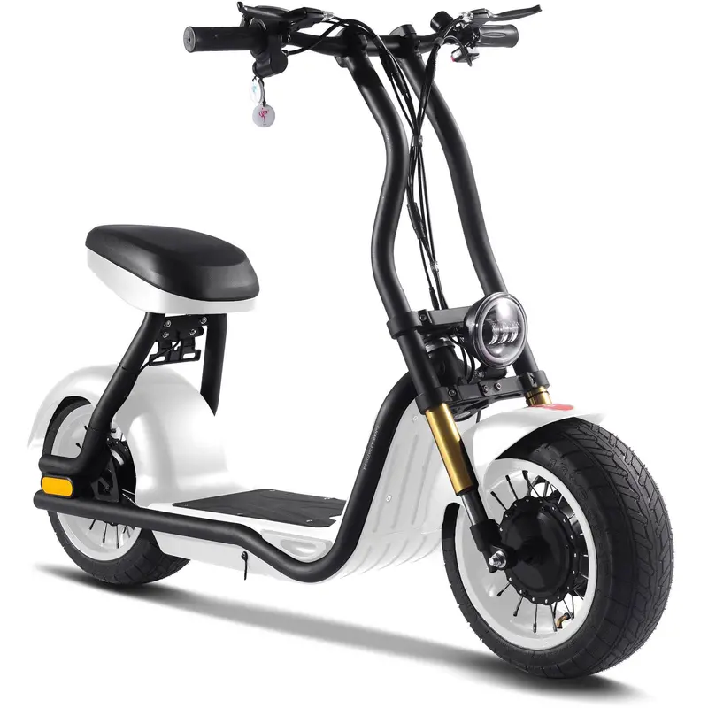 Mototec Diablo 48V 1000W Lithium Fat Tire Electric Scooter - Rear Hub Motor, Large Street Tires 2