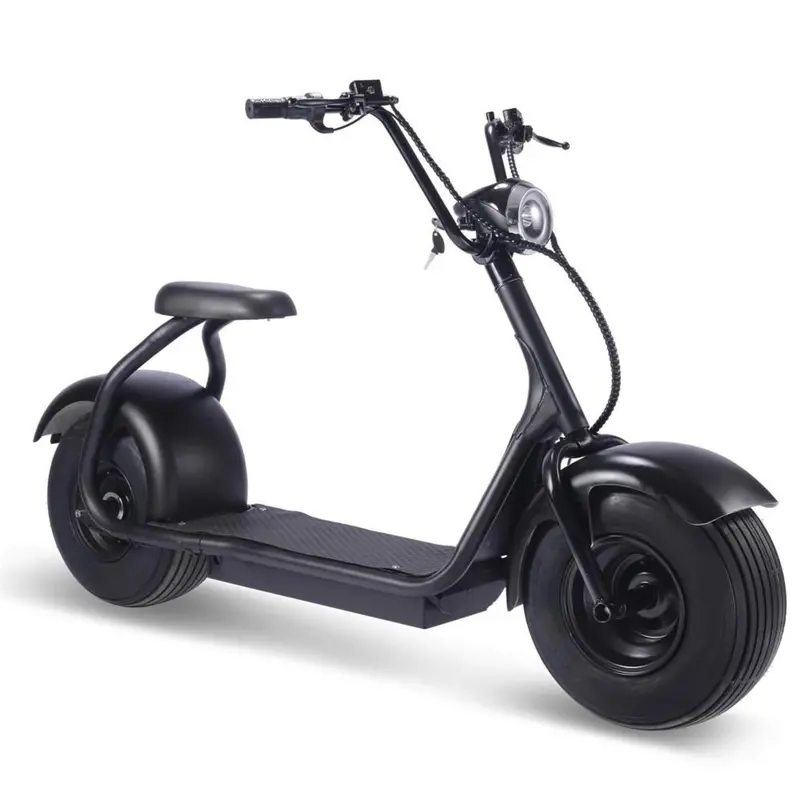 Mototec Fat Tire 60V 18Ah 2000W Lithium Electric Scooter Black - Max Rider Weight 450 Lbs 1