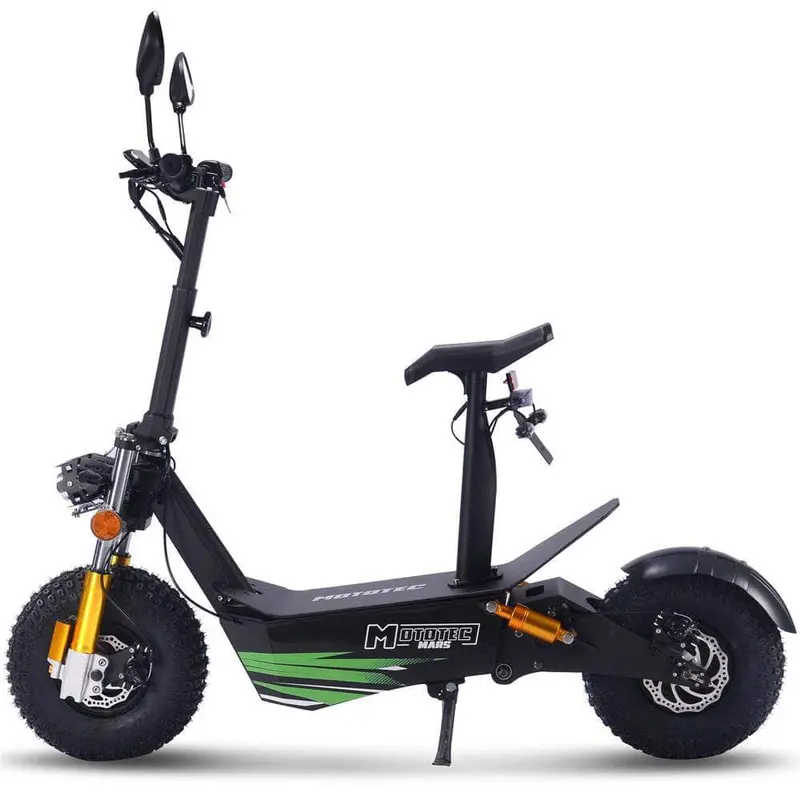 Mototec Mars 60V 3500W Electric Scooter - Fat Tire, Dual Headlights, Full Suspension 2