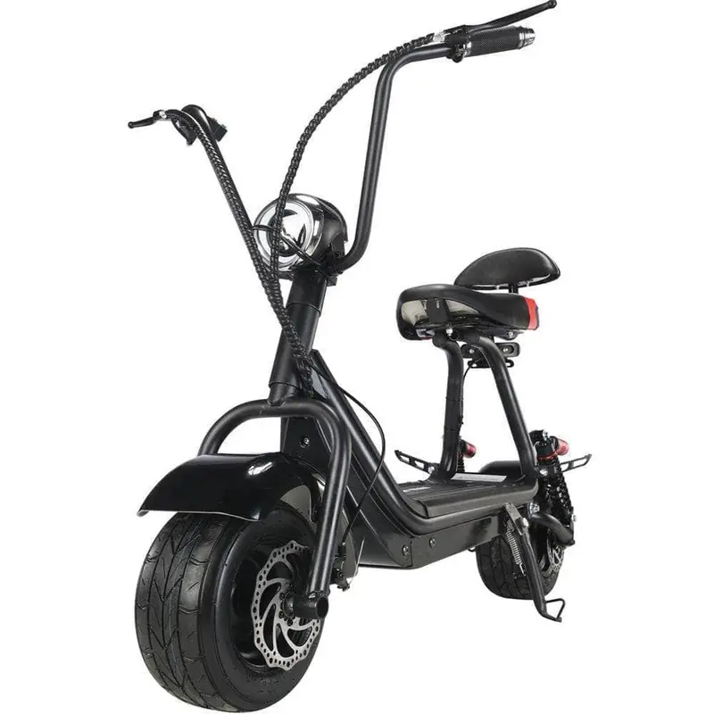Mototec Mini Fat Tire 48V 500W Electric Scooter - 10.4Ah, 2-Seater, Headlight 2