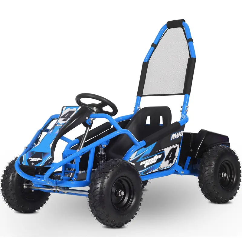 Mototec Mud Monster Kids Electric 48V 1000W Go Kart Full Suspension Blue 1