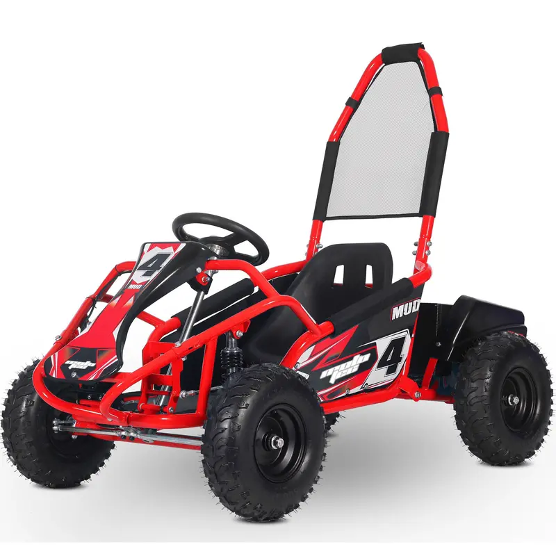 Mototec Mud Monster Kids Electric 48V 1000W Go Kart Full Suspension Red 1