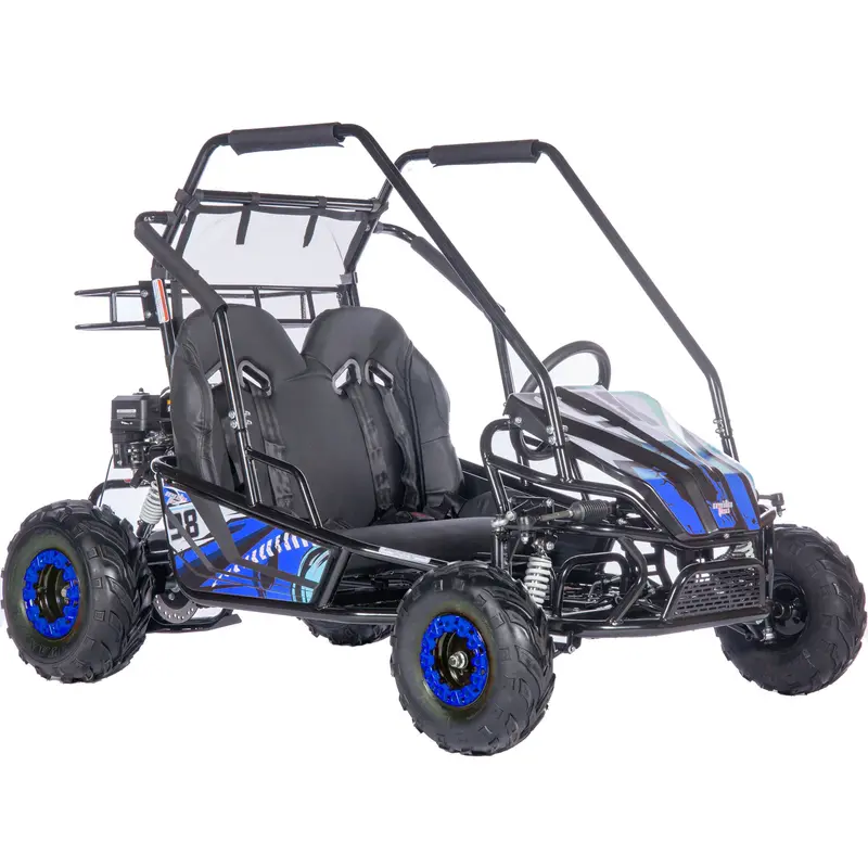 Mototec Mud Monster Xl 212Cc 2 Seat Go Kart Full Suspension Blue 1