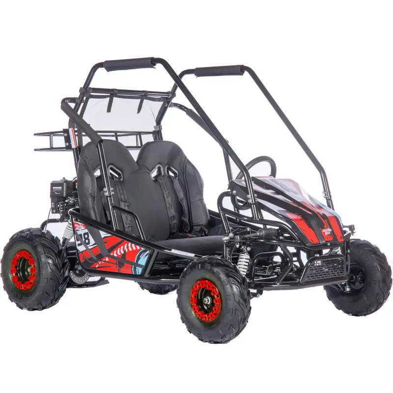 Mototec Mud Monster Xl 212Cc 2 Seat Go Kart Full Suspension Red 1