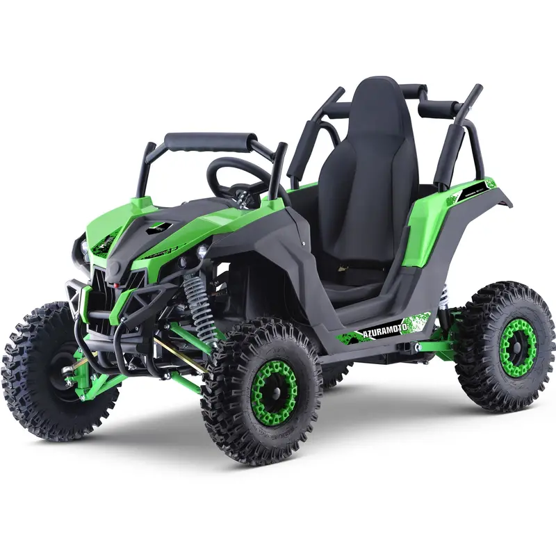 Mototec Raider Kids Utv 48V 1200W Full Suspension Green 1