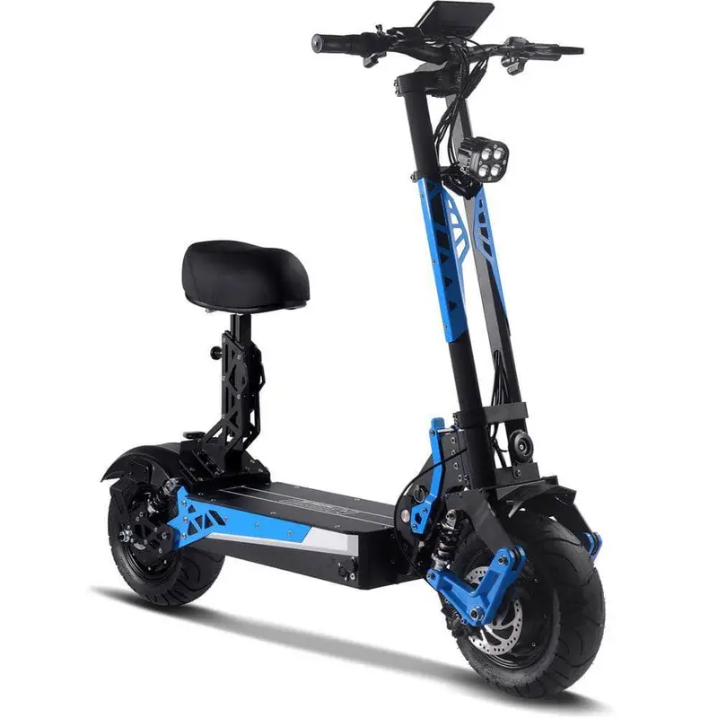 Mototec Switchblade 60V 4000W Foldable Lithium Electric Scooter - Removable Seat, Full Suspension 1