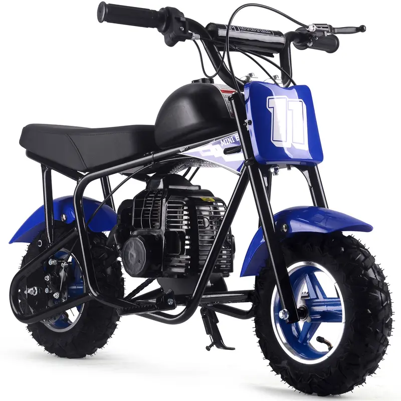 Mototec Urchin 49Cc 2-Stroke Kids Gas Mini Bike Blue 1