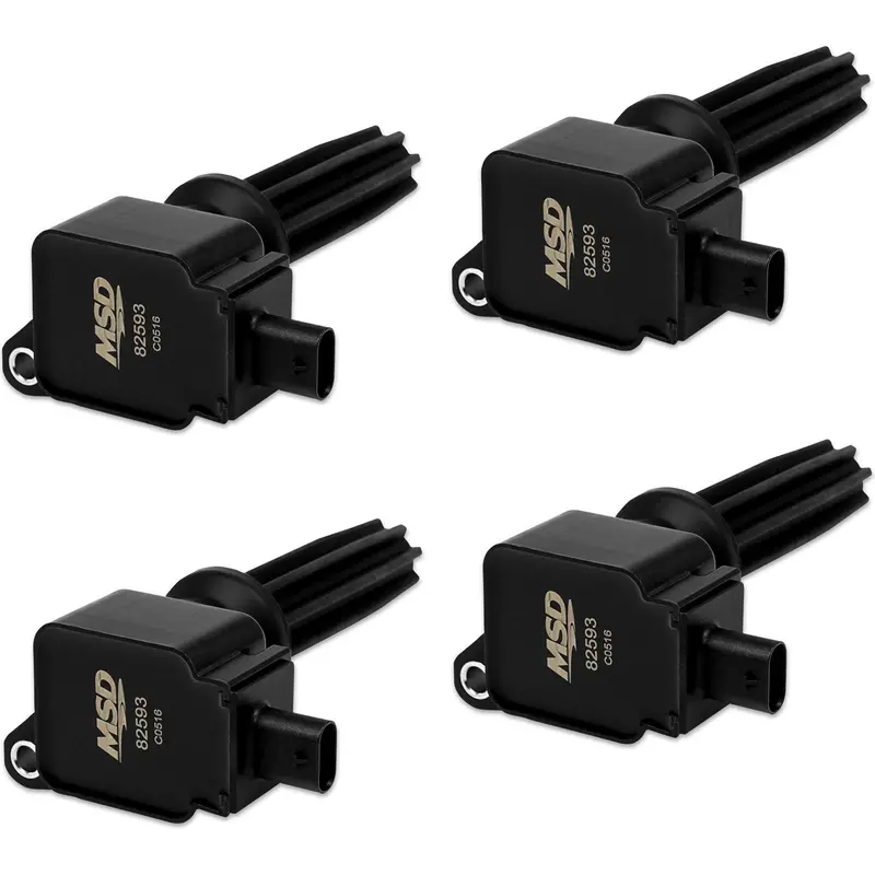 Msd Ignition Coil - Ford Ecoboost - 2.0L/2.3L L4 - Black - 4-Pack 1