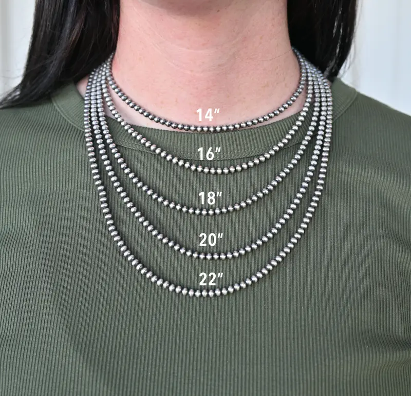 Navajo Pearl Necklace 6Mm Beads 1