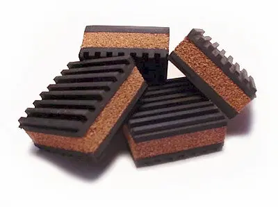 Neoprene & Cork Isolation Blocks - Four 1