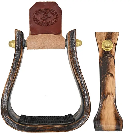 Nettles 2" Rustic Wrangler Barrel Stirrups With Gripper 1