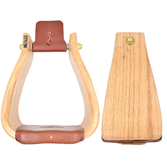 Nettles 4" Deep Roper Wooden Stirrups 1