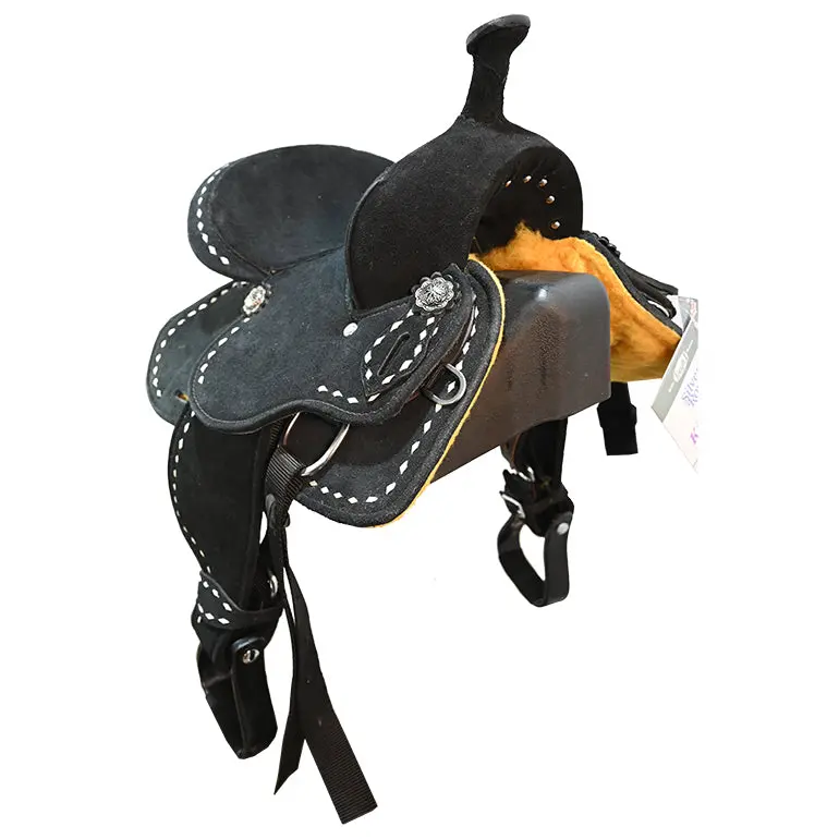 New! 10" Stratford Black Barrel Racing Saddle 1