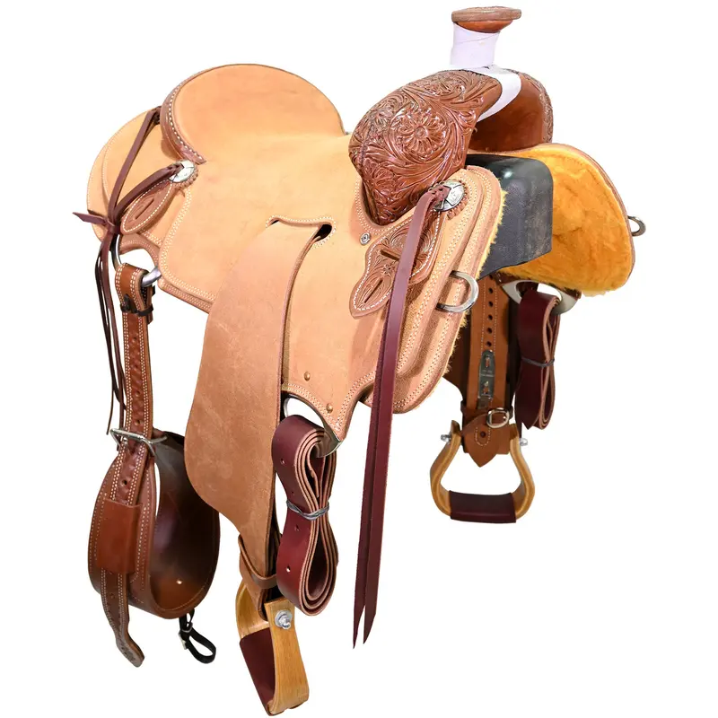 New! 15.5" Cactus Ranch Saddle With Lewis Tree 1