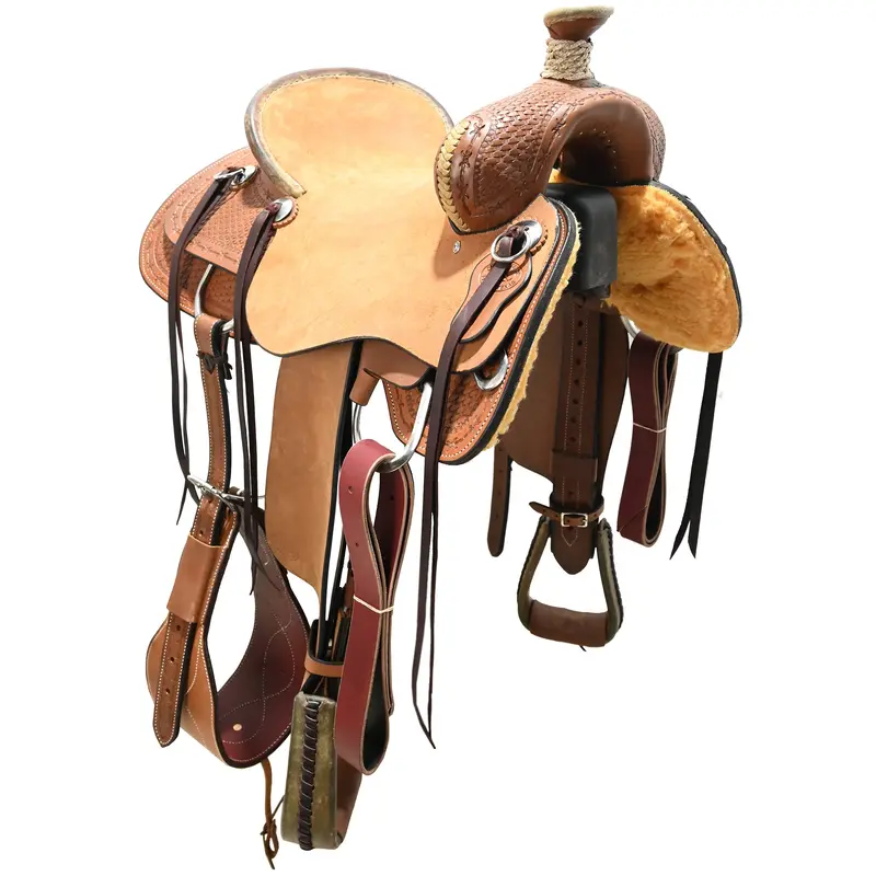New! 15.5" Hr Custom Ranch Association Saddle 1