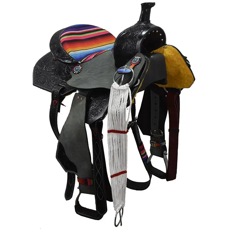 New! 15" Silver Royal By Tough One Serape Barrel Racing Saddle 1