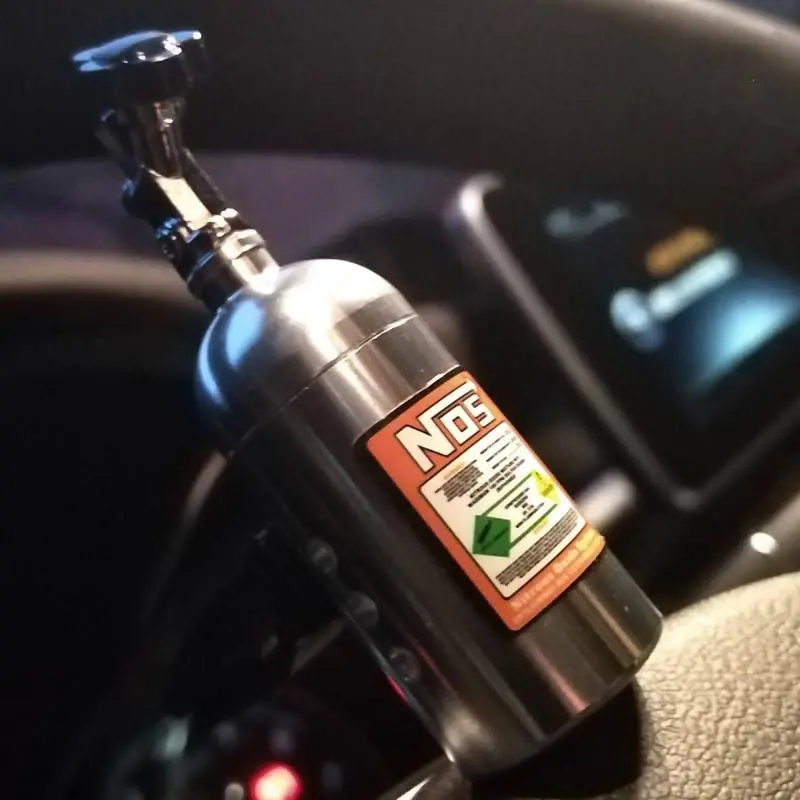 Nos Nitrous Bottle Air Freshener Clip-On – Racing Style Car Air Freshener With Lemon Scent 3