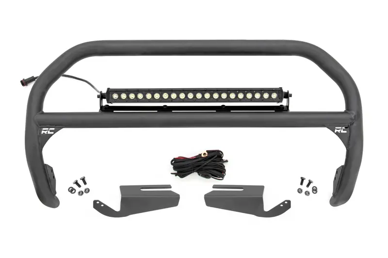 Nudge Bar | 20 Inch Black Single Row Led | Oe Modular Steel | | Ford Bronco (21-26) 1