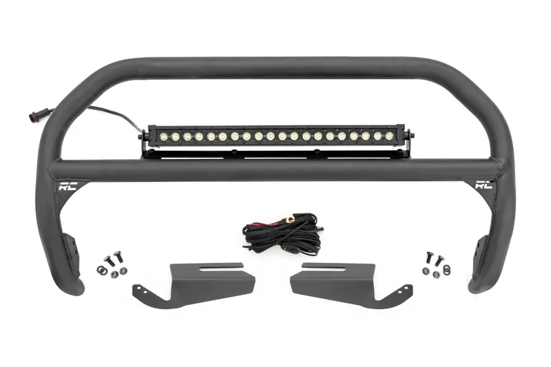 Nudge Bar | 20 Inch Blk Drl Single Row Led | Oe Modular Steel | Ford Bronco (21-26) 1