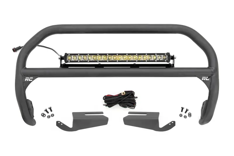 Nudge Bar | 20 Inch Chrome Single Row Led | Oe Modular Steel | Ford Bronco (21-26) 1