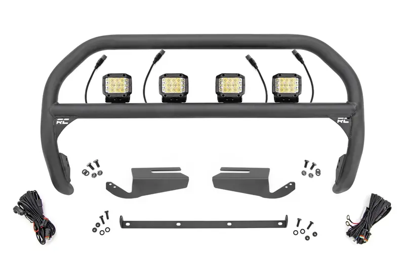 Nudge Bar | 3 Inch Wide Angle Led (X4) | Oe Modular Steel | Ford Bronco (21-26) 1