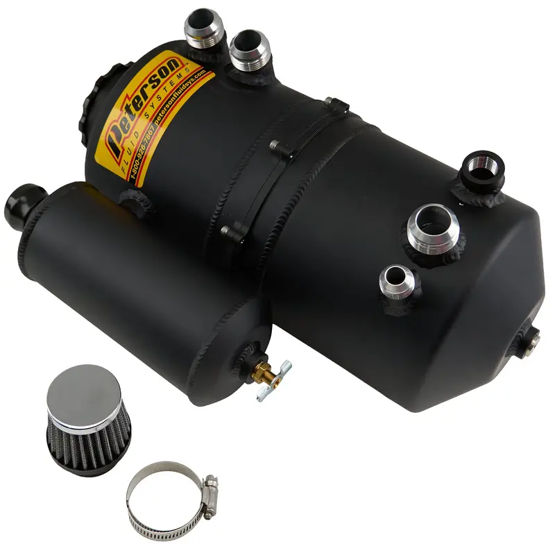 Oil Tank 2.3 Gallon Dual Scavenge Black 1