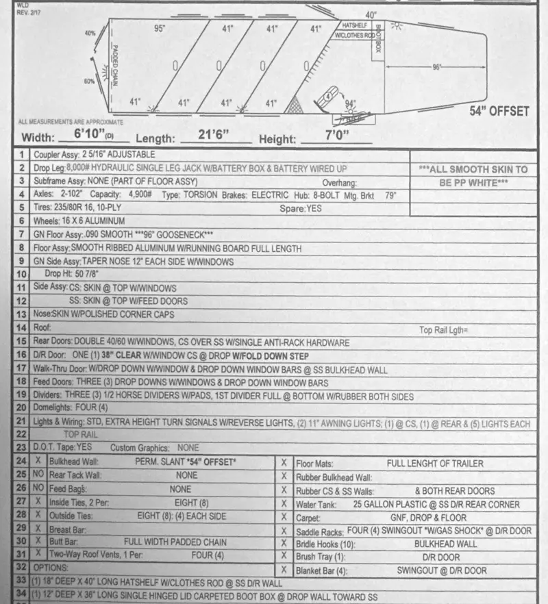 On Order! 2027 4 Star 4 Horse Slant Convenience Package 2
