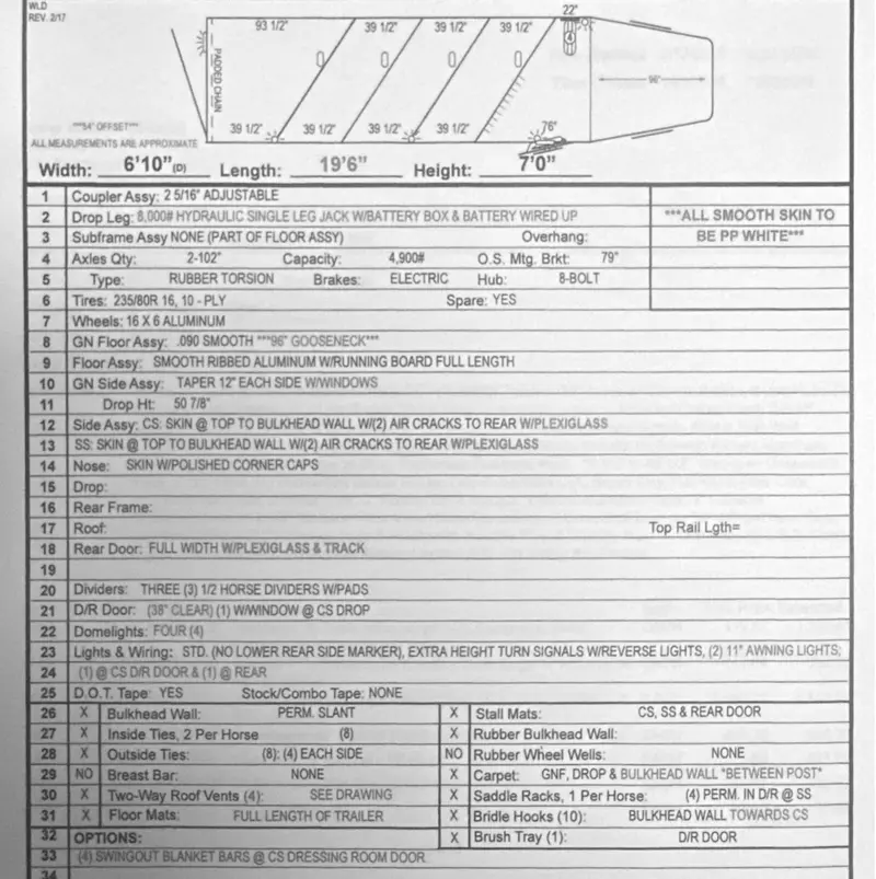 On Order! 2027 4 Star 4 Horse Stock Combo Trailer 2